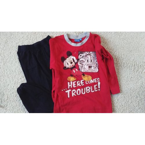 Pyjama 2 Pièces Garçon Disney Mickey Taille 6 Ans Idée Cadeau