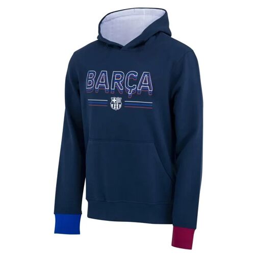 6 Ans - Sweat À Capuche - Fc Barcelona - Enfant - Coton - Bleu - Manches Longues