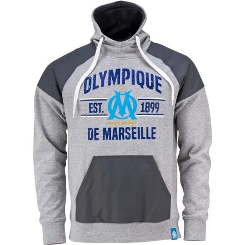 4 - Sweat Capuche - Olympique De Marseille - Om - Gris - Manches Longues - Mixte