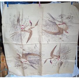 Foulard - " Oiseaux " - 76 X 76 Cm Environ - Réf V 19