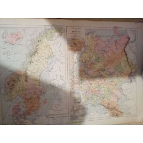 Vieille Carte Géo Rusie,Drioux