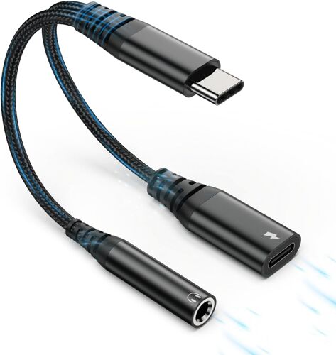 KALANKA-Adaptateur USB C Jack 2 en 1, Adaptateur USB C vers Jack 3,5mm, Adaptateur Casque USB C, Compatible avec iPhone 17/16/15/Pro/Pro Max/Plus/Samsung Galaxy S25/S24/S23/A45/A55 5g/Xiaomi/Google P