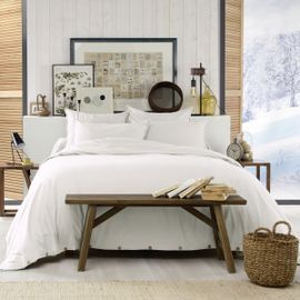 Housse De Rêve Housse De Couette 220x240 Flanelle De Coton Neige
