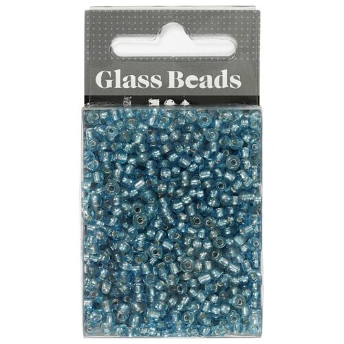 Creativ Company 682201 Perle En Forme De Graine Verre Bleu