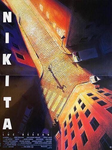 Nikita - Véritable Affiche De Cinéma Pliée - Format 38x52 Cm - De Luc Besson Avec Anne Parillaud, Tchéky Karyo, Jean-Hugues Anglade, Jeanne Moreau, Jean Reno - 1990 #
