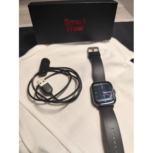 Montre connectée noire 33mm Amazfit GTS 2e - bracelet en silicone interchangeable étanche