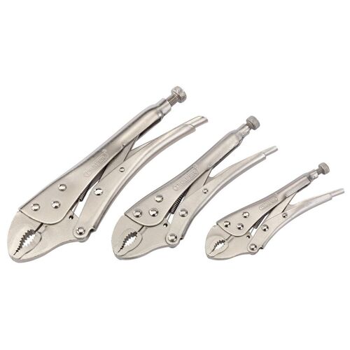 Draper Tools Jeu de 3 pinces autobloquantes à mâchoires incurvées 14040