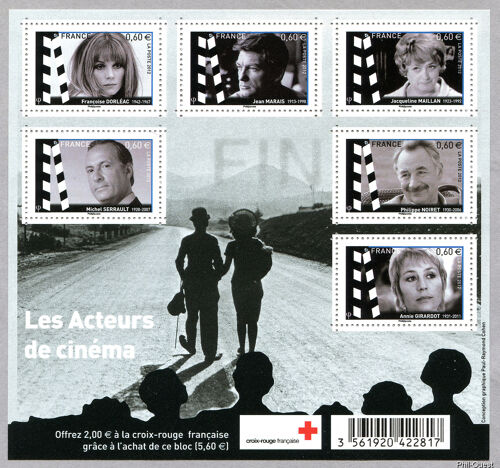 Grands Noms Du Cinéma Français Feuillet 4690 Année 2012 N° 4690 4691 4692 4693 4694 4695 Yvert Et Tellier Luxe