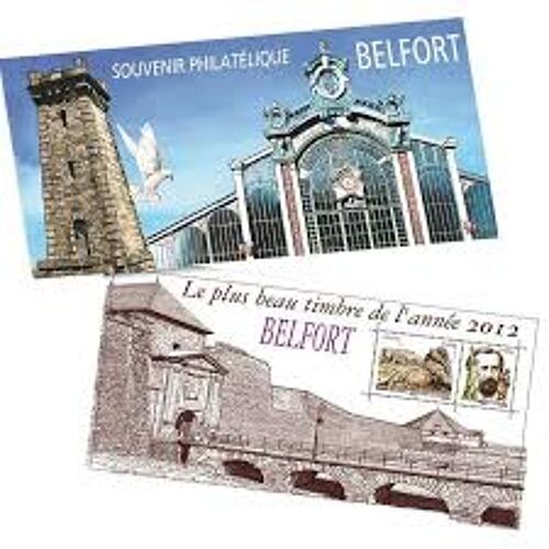 Territoire De Belfort : Le Lion De Belfort Et Bartholdi : Le Plus Beau Timbre De L'Année 2012 Bloc Souvenir N° 89 Année 2013 N° 4697 Yvert Et Tellier Luxe