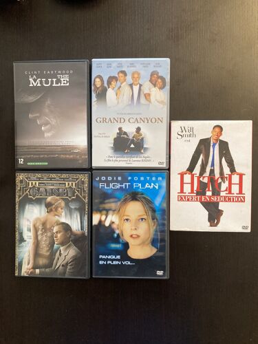 Lot Dvd 5 Films Usa - La Mule - Grand Canyon - Fight Plan - Gatsby - Hitch