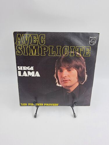 Vinyle 45 Tours Serge Lama : Avec Simplicité / Les Piscines Privées Avec Fourreau