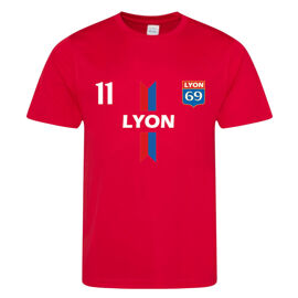 T-Shirt Sport Enfant – Design "Lyon Football" Taille 3 À 14 Ans