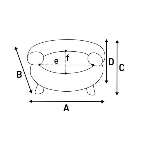 Fauteuil Pour Chien Et Chat - Dudo - Beige - Rond Enveloppant 62x62x28 Cm - Textile & Bois