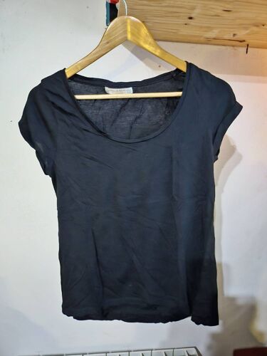 Top Haute Manches Courte Noir Pull & Bear S