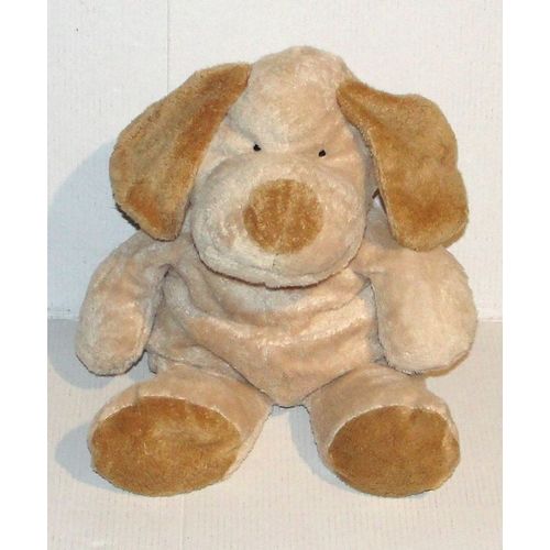doudou chien marron beige nicotoy baby collection peluche 28 cm