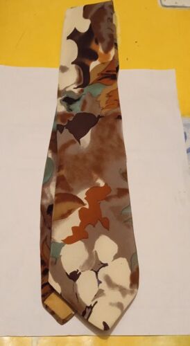 Cravate - " Mashima " - Motif Floral - En Soie - R 5