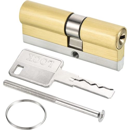 PATIKIL 32.5/42.5 (75mm Globale) Européen Double Serrure Cylindre, Porte Cylindre Serrure avec 8 Clés pour Bois Portes, Aluminium Portes