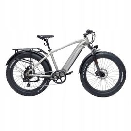 Vélo Électrique Bodywel D6 Moteur 750 W Batterie 48 V 13,5 Ah Vitesse Maximale : 25 Km/H Autonomie : 120 Km Pneus 26 Pouces Suspension Avant Freins Hydrauliques Porte-Bagages Arrière Argent