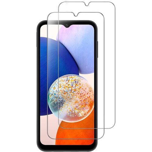KALANKA-[Lot de 2] Film de protection d'écran en verre blindé compatible avec Samsung Galaxy A14, film de protection d'écran [pas de verre] 100 % capteur d'empreintes digitales Nano Glass 9H