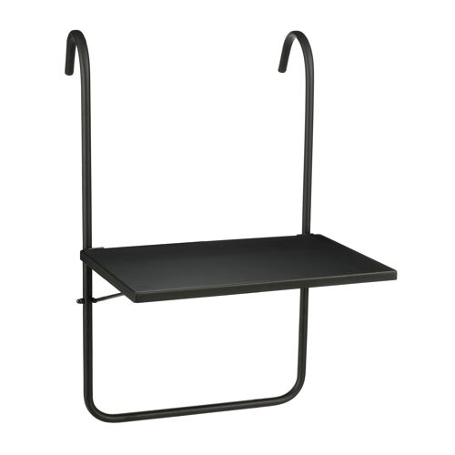 Mica Decorations Seatle Table Balcon ¿ Salon De Jardin Extérieur ¿ Métal ¿ 57,5 X 38 Cm ¿ Noir