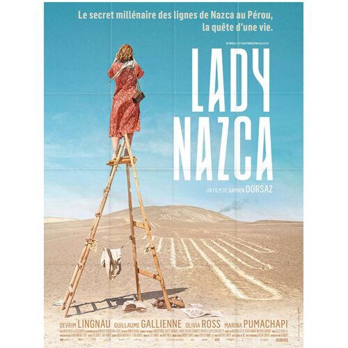 Lady Nazca - Véritable Affiche De Cinéma Pliée - Format 120x160 Cm - De Damien Dorsaz Avec Devrim Lingnau, Guillaume Gallienne, Olivia Ross - Maria Reiche - 2025