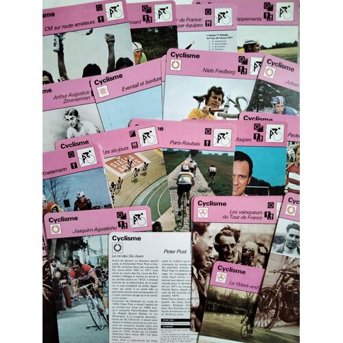 Fiches Sports Cyclisme (Éditions Rencontre 1976-1980)