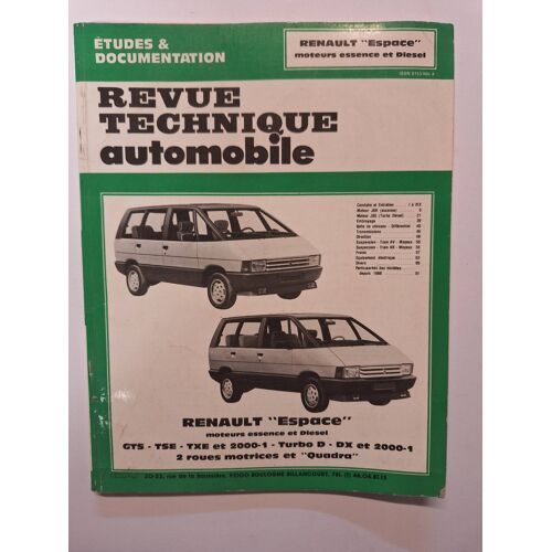 Revue Technique Renault Espace Phase 1