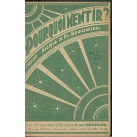 Pourquoi Mentir De Ph Brunswick Tango Pour Piano Saxo Alto Bandoneon Contrebasse Accordeon Violon