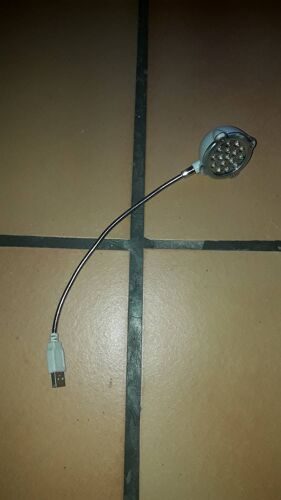 Lampe Led Articulée Col Flexible Usb De Bureau Eclairage Lumiere Economique Fiche Usb Blanc