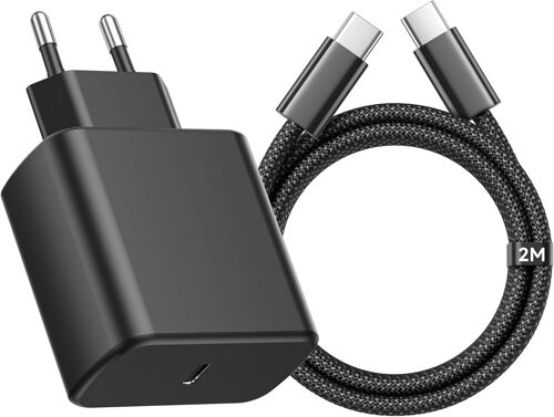 ELVORIX-45W Chargeur USB C Rapide pour Samsung Galaxy S26/S25/S24+/S24 Ultra/S23+/S23 Ultra/S22/Note20/A56/Z Fold7/Tab, Prise Secteur USB C Adaptateur Chargeur Type C Charge Rapide Charger avec Cable