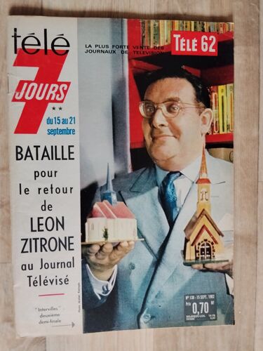 Télé 7 Jours 130 Léon Zitrone Philippe Nicaud Inspecteur Leclerc Les Cinq Dernières Minutes