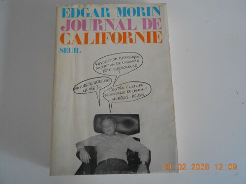 Journal De Califonie De Edgar Morin 270 Pages Chez Seuil 1970