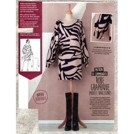 Patron Couture Modes Et Travaux 433631 : Robe Graphique, Création Amélie Thomas, Taille 36 À 52.