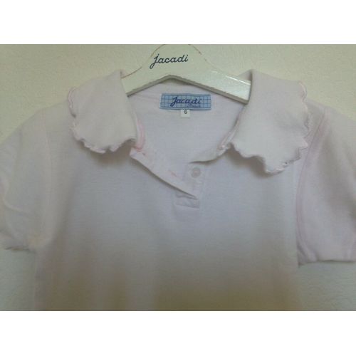 Polo Fille Rose Très Clair " Jacadi " Taille 6 Ans