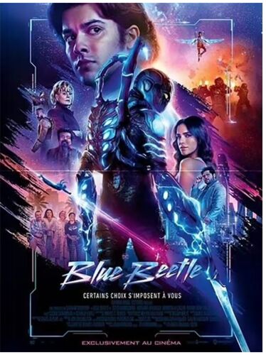 Blue Beetle - Véritable Affiche De Cinéma Pliée - Format 40x60 Cm - De Angel Manuel Soto Avec Xolo Mariduena, Adriana Barraza, Damián Alcázar, Susan Sarandon, Raoul Max Trujillo - 2023
