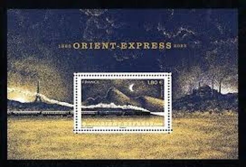 Transport Ferroviaire : 140ème Anniversaire De L'Orient-Express : Vue Du Train Paysage Nocturne Feuillet 5712 Année 2023 N° 5712 Yvert Et Tellier Luxe