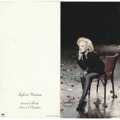 Carte Postale Publicitaire 10x20cm Sylvie Vartan Années 90 Chanteuse