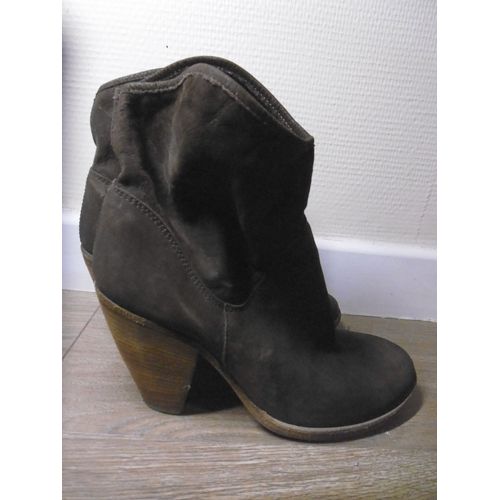 Vic Bottines Daim Marron T 38