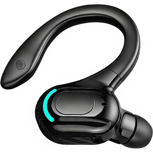 KALANKA-Oreillette Bluetooth sans Fil Mono, Autonomie 20h, V5.2 Kit Main Libre Professionnel avec Micro à ecouteurs de Bruit pour iPhone Android PC, Bureau, Conduite, Sport, oreillette Tour 360°