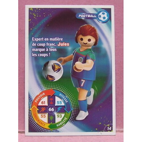 Carte Le Monde Du Sport / Football N° 14 - Playmobil / Carrefour - 2021