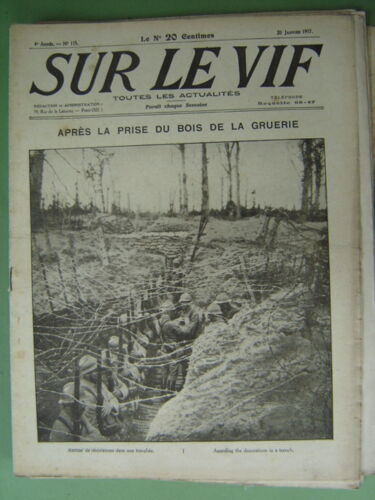Guerre 1914/18*Sur Le Vif N° 115 Du 20/01/1917 *Complet 12 Pages