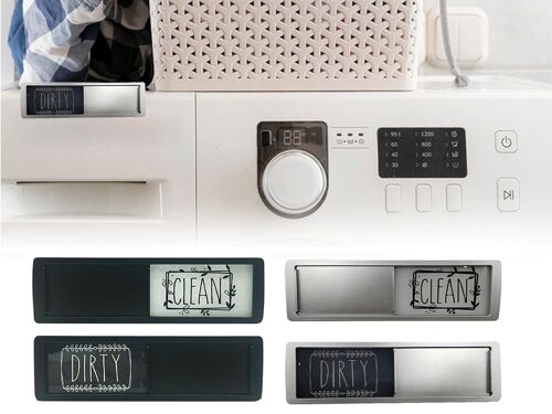 Panneau magnétique « Propre/Sale » pour lave-vaisselle - Lot de 2