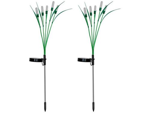 Lot De 2 Lampes Solaires Led Oscillantes Pour Jardin, Terrasse Et Cour