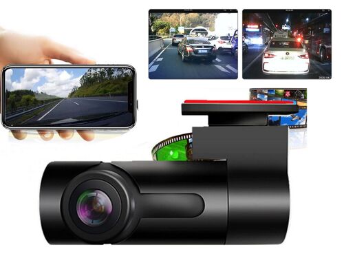 Caméra embarquée WiFi 1080p avec objectif grand angle de 120°