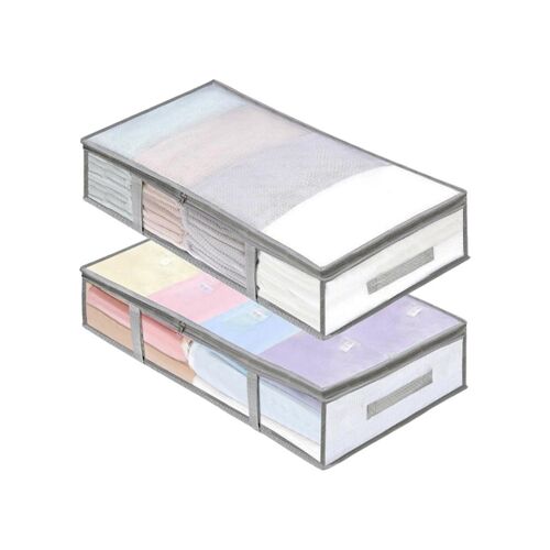 Sacs de rangement sous le lit avec poignées - Lot de 2