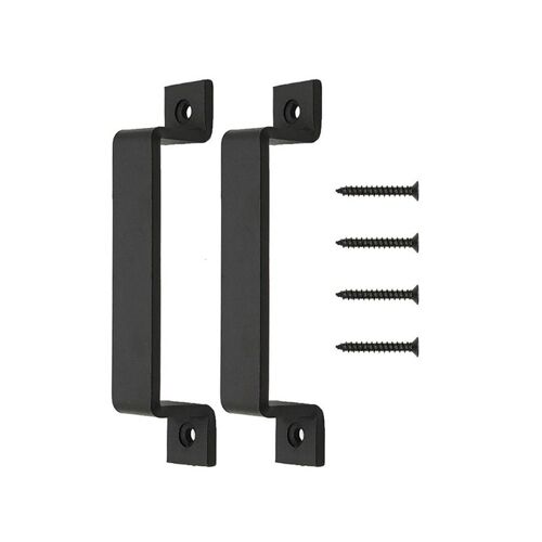 Poignée de porte coulissante en alliage de fer pour portes de grange et armoires - Lot de 2