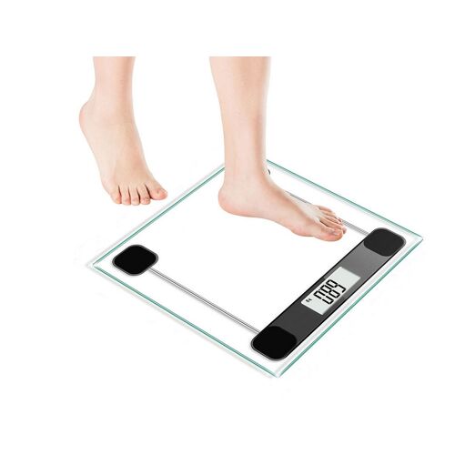 Balance de salle de bain numérique 180 kg en verre, mesure électronique du poids
