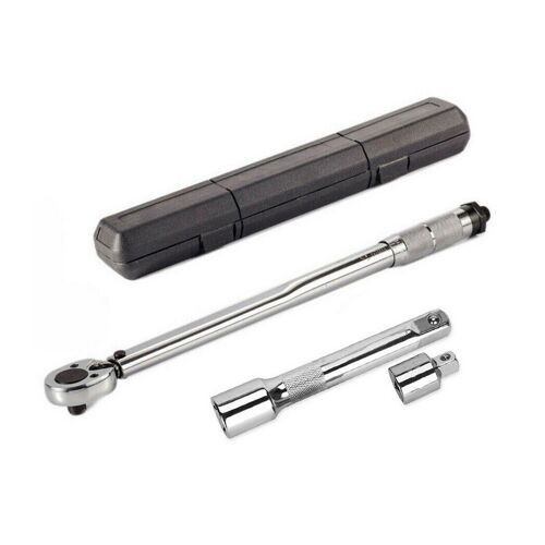Kit de clé dynamométrique réglable avec douille à cliquet et rallonge