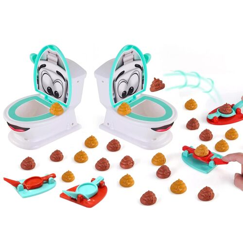Jeu de toilettes amusant pour enfants : tirez sur le caca en famille !