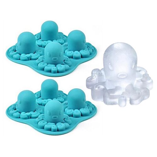 Moules À Glaçons En Forme De Pieuvre - Lot De 2 Moules À Gelée En Silicone